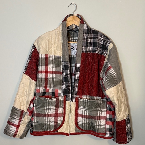 Jackets & Blazers - Plaid Patchwork Quilted Jacket